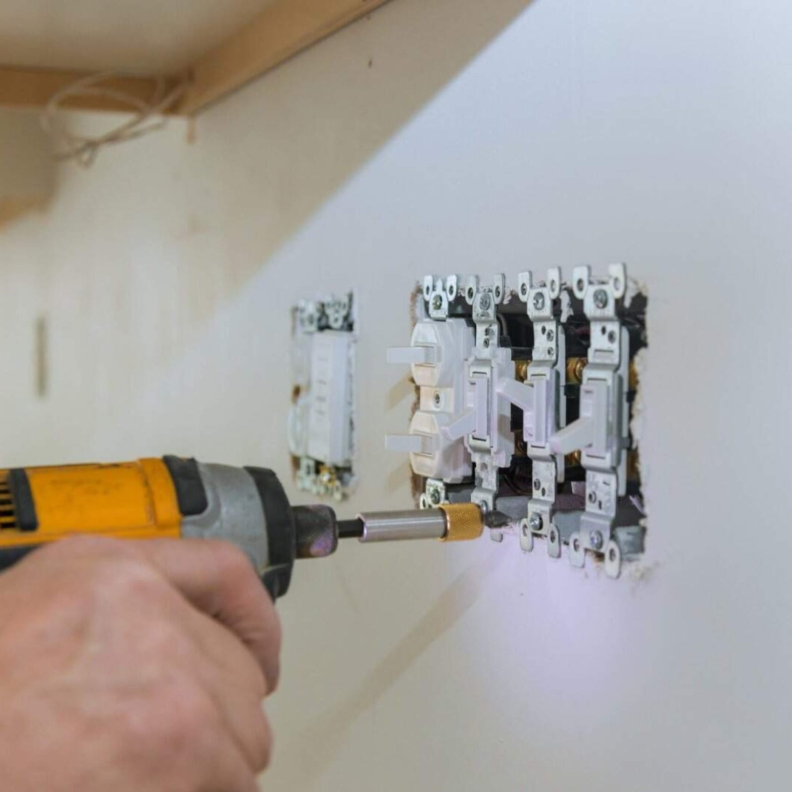 Electrical wiring installation for residential or commercial projects.
